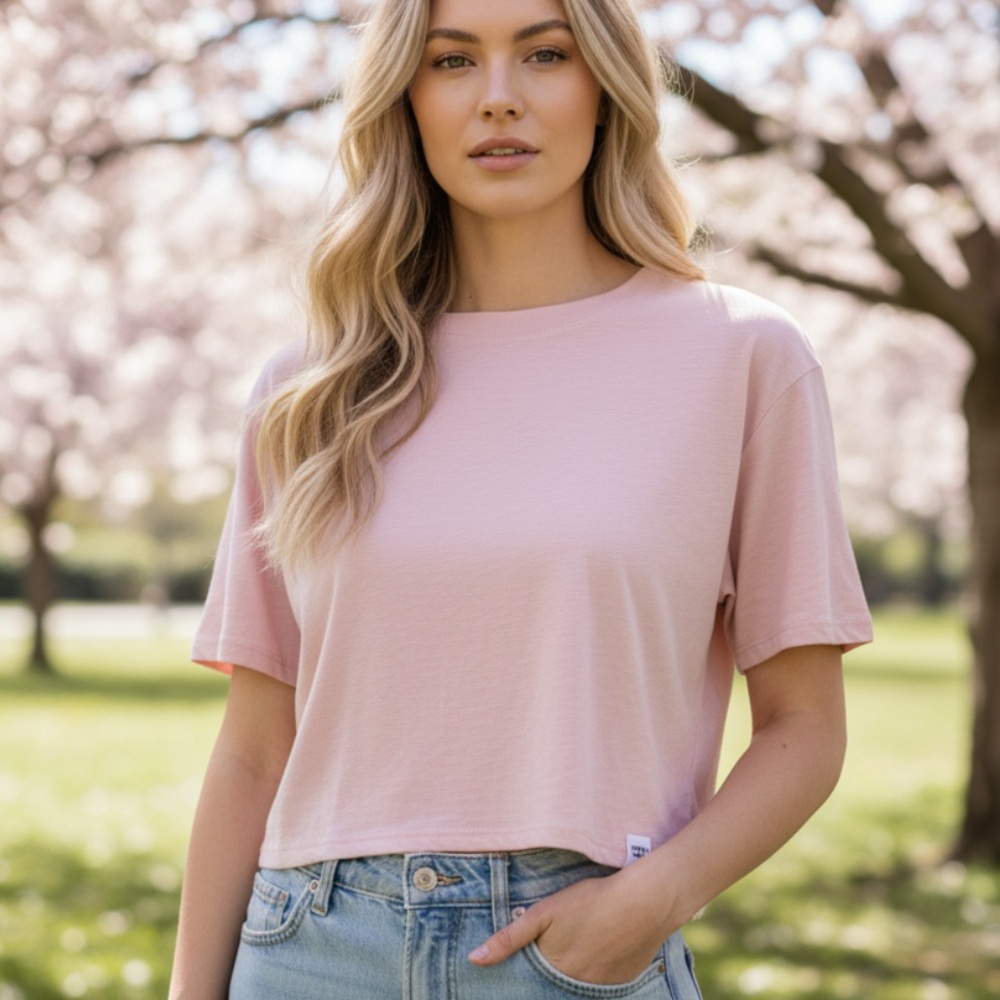 Blush Pink Crop Top for Women
